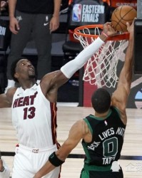  阿德巴约25+20热火屠龙成功  