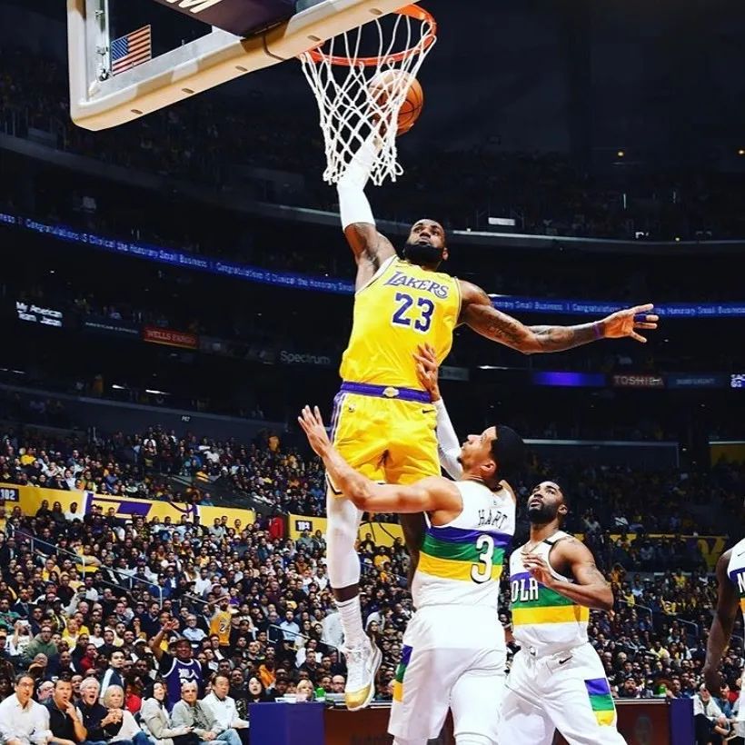  鹈鹕锡安暴力隔扣，社交媒体热搜登顶  